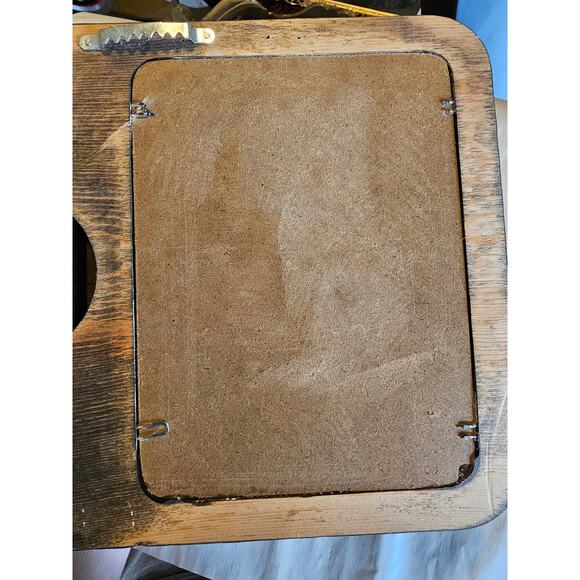 Vintage Footprints in the Sand Wall Clock Wood Frame Christian Roman Numerals - Picture 2 of 8